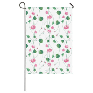 Pink Lotus Waterlily Flower Pattern House Flag Garden Flag