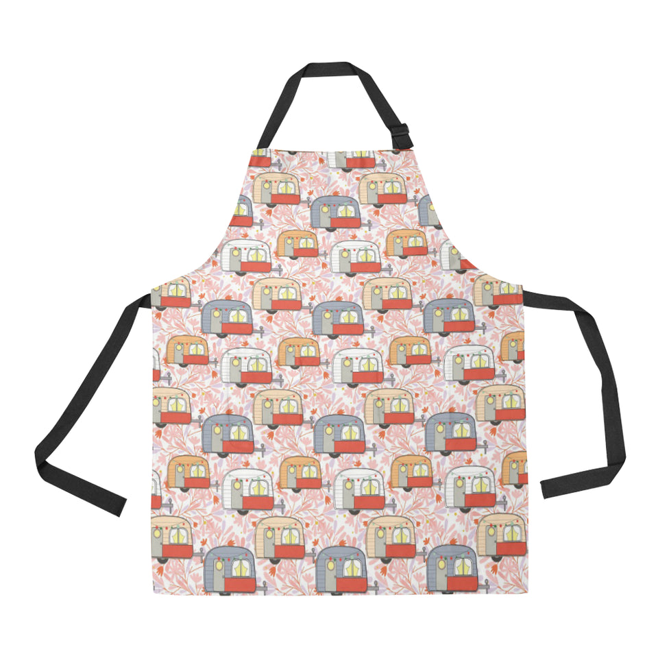 Camper Van Pattern Print Design 01 Adjustable Apron