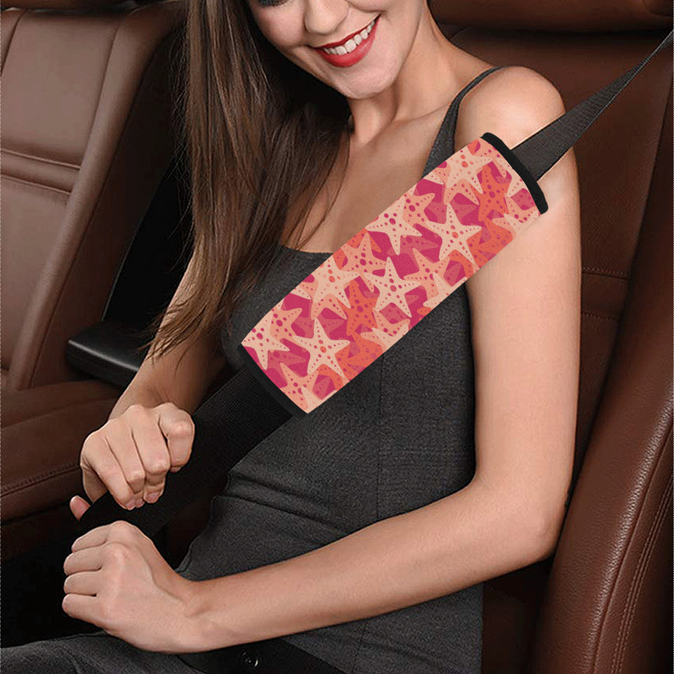 Starfish Red Theme Pattern Car Seat Belt Cover