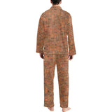 Brick Printed Pattern Print Design 04 Men's Long Pajama Set