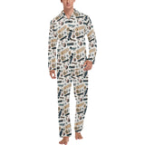 Skate Board Pattern Print Design 01 Men's Long Pajama Set