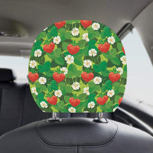 Strawberry Leaves Pattern Car Headrest Cover