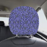 Lavender Theme Pattern Car Headrest Cover