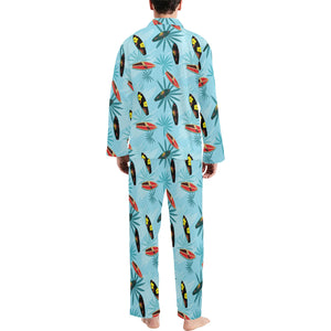 Surfboard Pattern Print Design 03 Men's Long Pajama Set