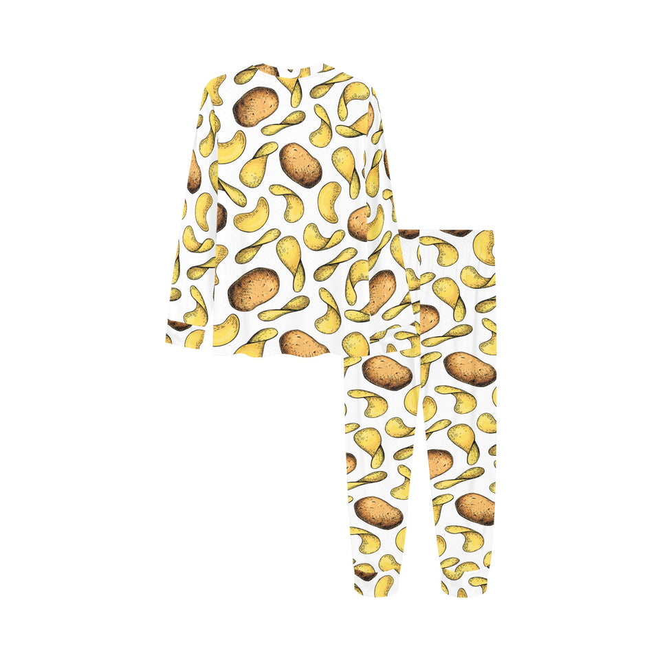 Potato Chips Pattern Print Design 01 Kids' Boys' Girls' All Over Print Pajama Set