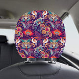 Indian Pattern Background Car Headrest Cover