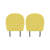 Garlic Pattern Yellow background Car Headrest Cover