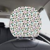 Hummingbird Pattern Print Design 01 Car Headrest Cover