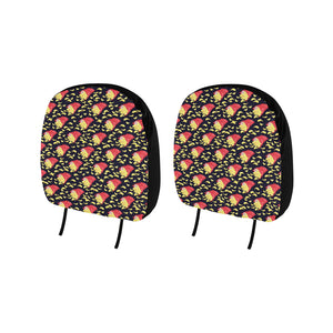 Potato Chips Pattern Print Design 05 Car Headrest Cover