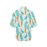 Carrot Pattern Print Design 03 Women's All Over Print Hawaiian Shirt