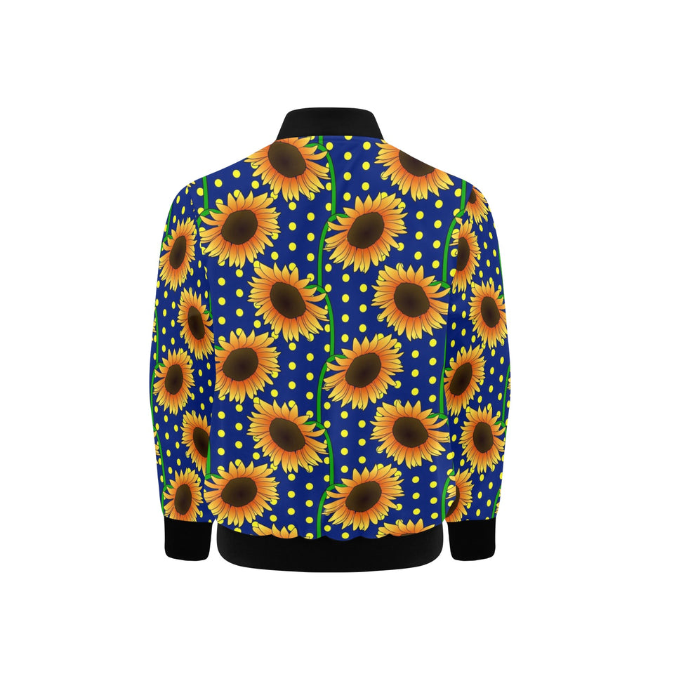 Sunflower Pokka Dot Pattern Kids' Boys' Girls' Bomber Jacket