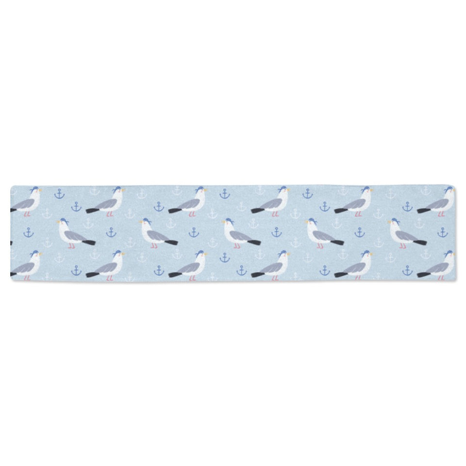 Pigeon Pattern Print Design 03 Table Runner