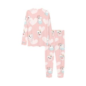 Hamster in Cup Heart Pattern Kids' Boys' Girls' All Over Print Pajama Set