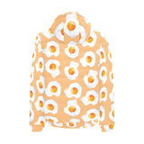 Fried Eggs Pattern Print Design 01 Men's Padded Hooded Jacket(ModelH42)