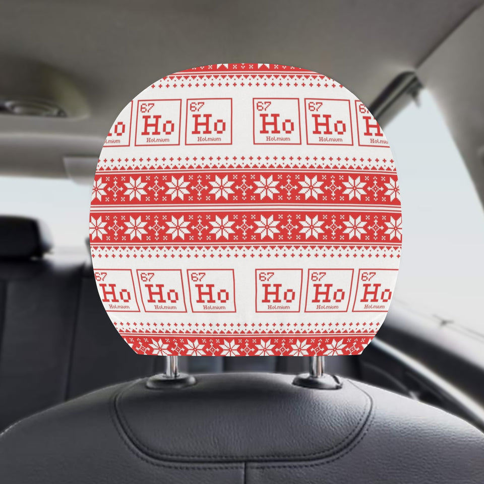 Chemistry Periodic Table Pattern Print Design 03 Car Headrest Cover