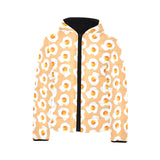 Fried Eggs Pattern Print Design 01 Kids' Boys' Girls' Padded Hooded Jacket