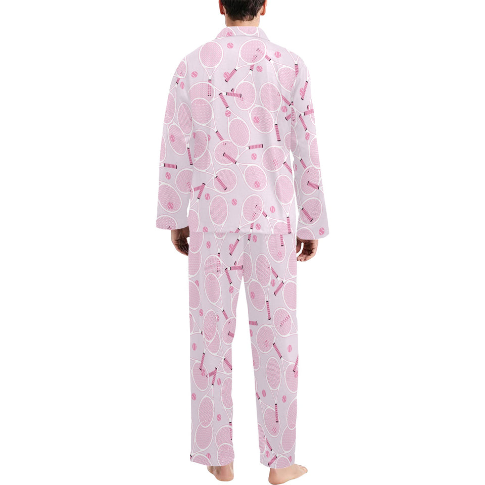 Tennis Pattern Print Design 02 Men's Long Pajama Set