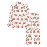 Pretzels Pattern Print Design 01 Women's Long Pajama Set