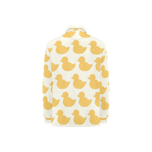 Duck Pattern Print Design 05 Women's Long Sleeve Polo Shirt