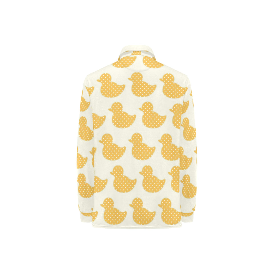 Duck Pattern Print Design 05 Women's Long Sleeve Polo Shirt