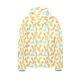 Giraffe Pattern Print Design 05 Kids' Boys' Girls' Padded Hooded Jacket