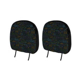 Math Pattern Print Design 04 Car Headrest Cover