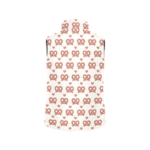 Pretzels Pattern Print Design 01 Women's Padded Vest