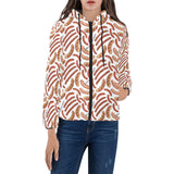 Sausage Pattern Print Design 05 Women's Padded Hooded Jacket