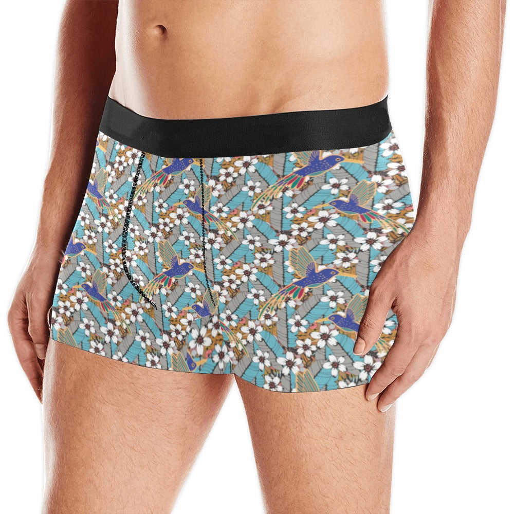 Hummingbird Pattern Print Design 02 Men's All Over Print Boxer Briefs Men's Underwear