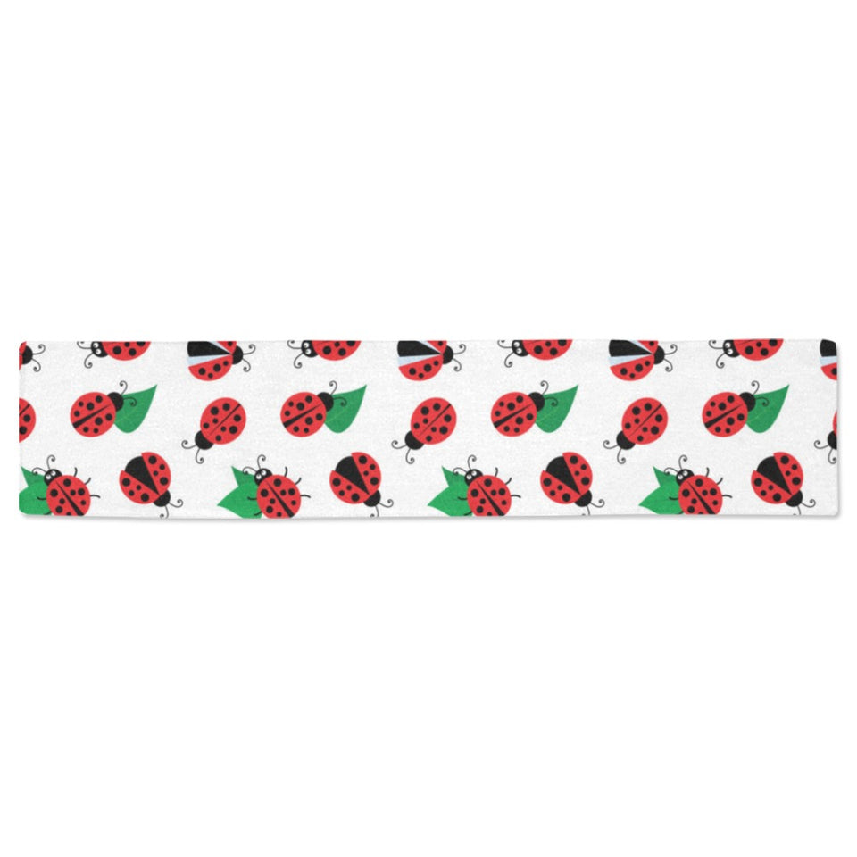 Ladybug Pattern Print Design 01 Table Runner