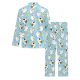 Guinea Pig Pattern Print Design 03 Men's Long Pajama Set