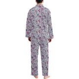 Hummingbird Pattern Print Design 04 Men's Long Pajama Set