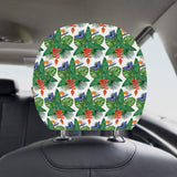 Heliconia Butterfly Leaves Pattern Car Headrest Cover