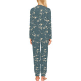 Airplane Circle Pattern Women's All Over Print Pajama Set