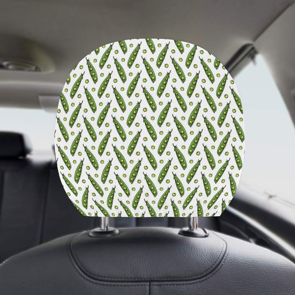 Green Peas Pattern Print Design 03 Car Headrest Cover