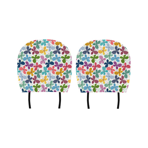 Colorful Butterfly Pattern Car Headrest Cover