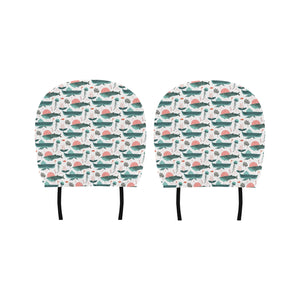 Whale Jelly Fish Pattern Car Headrest Cover