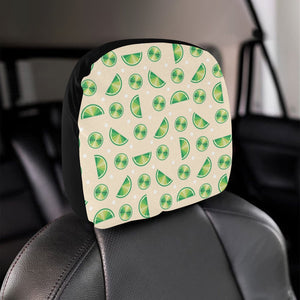 Lime Pattern Car Headrest Cover