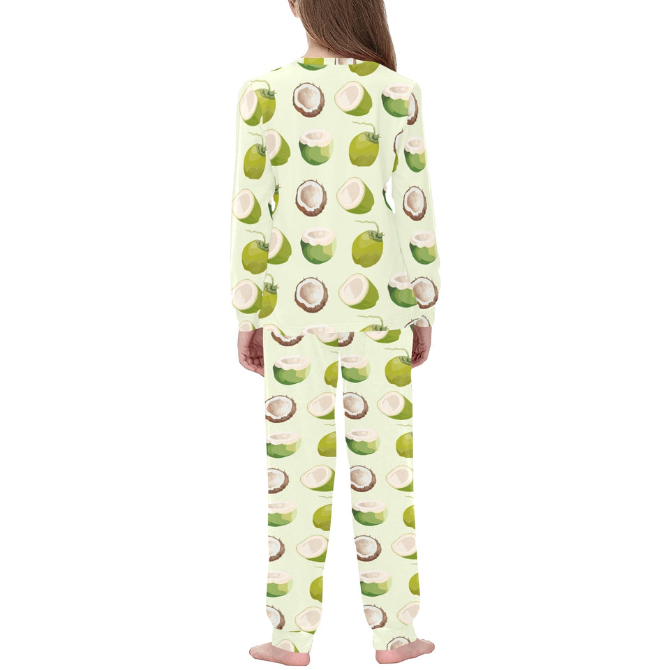 Coconut Pattern Print Design 04 Kids' Boys' Girls' All Over Print Pajama Set