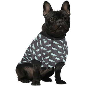 Pigeon Pattern Print Design 01 All Over Print Pet Dog Round Neck Fuzzy Shirt