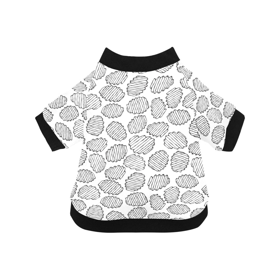 Potato Chips Pattern Print Design 03 All Over Print Pet Dog Round Neck Fuzzy Shirt