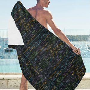 Math Pattern Print Design 01 Beach Towel