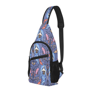 Mermaid Pattern All Over Print Chest Bag