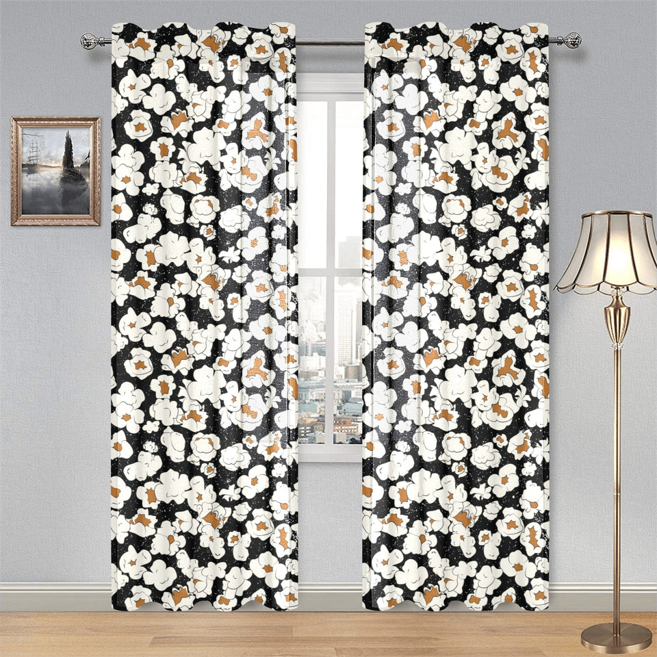 Popcorn Pattern Print Design 02 Gauze Curtain