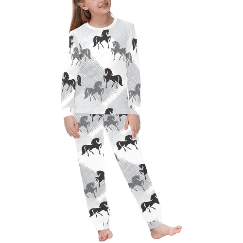 Horse Pattern Kids' Boys' Girls' All Over Print Pajama Set