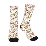 Yorkshire Terrier Pattern Print Design 05 Crew Socks