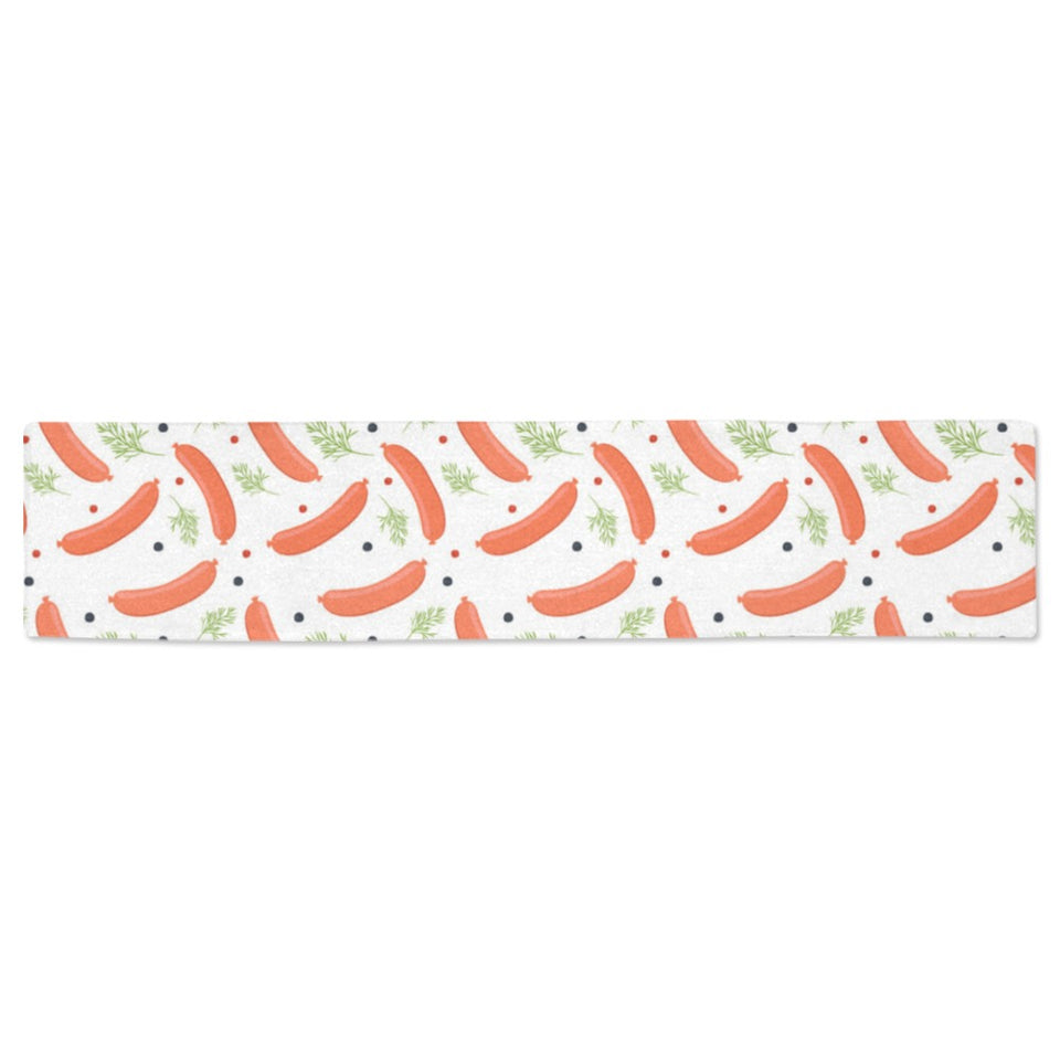 Sausage Pattern Print Design 03 Table Runner