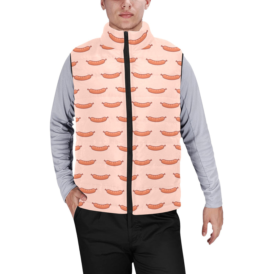 Sausage Pattern Print Design 01 Men's Padded Vest