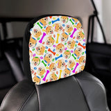 Shiba Inu Paw Bone Pattern Car Headrest Cover