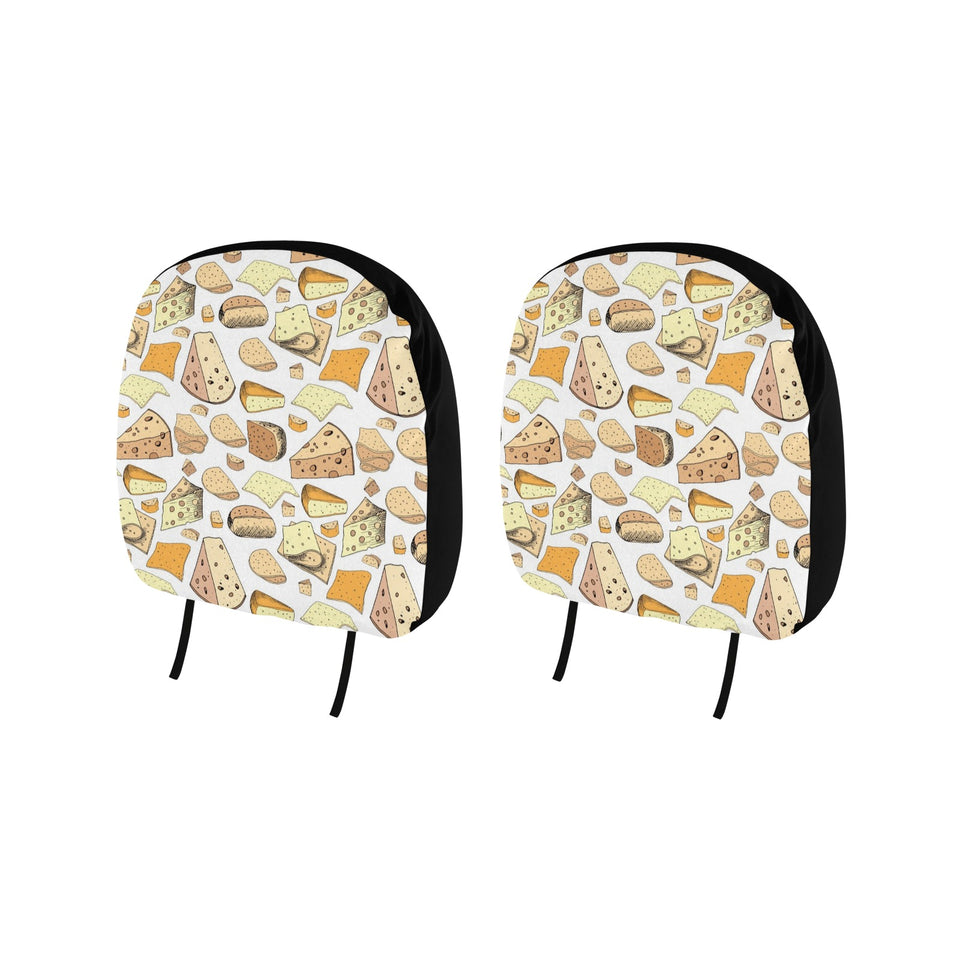 Cheese Pattern Theme Car Headrest Cover